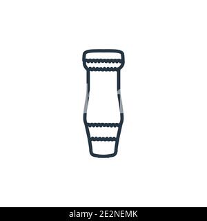 Strapless tube dress outline vector icon. Thin line black strapless tube dress icon, flat vector simple element illustration from editable fashion con Stock Vector