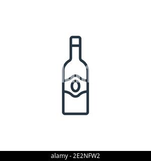 Alcohol outline vector icon. Thin line black alcohol icon, flat vector simple element illustration from editable drinks concept isolated stroke on whi Stock Vector