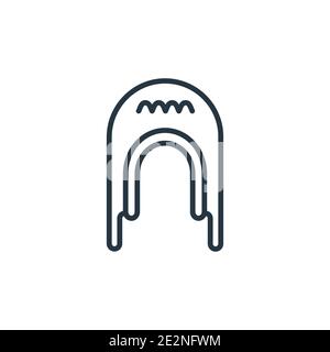 Coif outline vector icon. Thin line black coif icon, flat vector simple element illustration from editable fashion concept isolated on white backgroun Stock Vector
