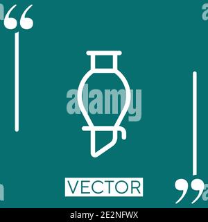 funnel vector icon Linear icon. Editable stroked line Stock Vector