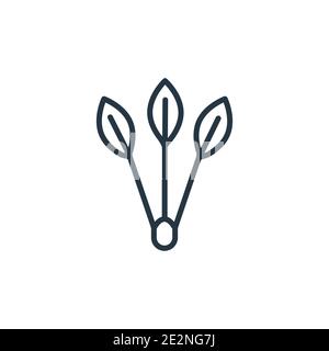 Celery outline vector icon. Thin line black celery icon, flat vector simple element illustration from editable fruits and vegetables concept isolated Stock Vector