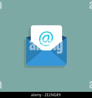 Envelope mail icon. Vector illustration. Flat style Stock Vector