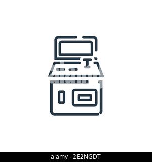 Arcade game outline vector icon. Thin line black arcade game icon, flat vector simple element illustration from editable entertainment and arcade conc Stock Vector