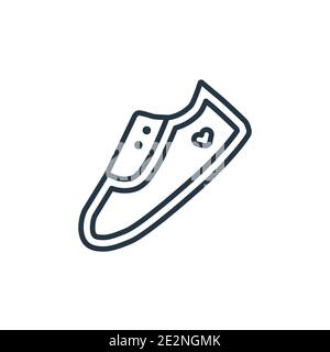 Footwear outline vector icon. Thin line black footwear icon, flat vector simple element illustration from editable fashion concept isolated on white b Stock Vector