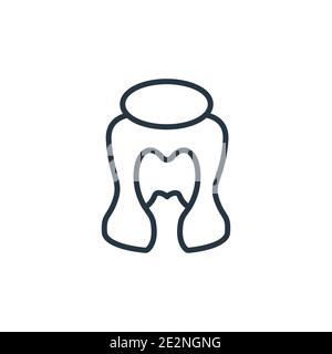 Zeus outline vector icon. Thin line black zeus icon, flat vector simple element illustration from editable fairy tale concept isolated on white backgr Stock Vector