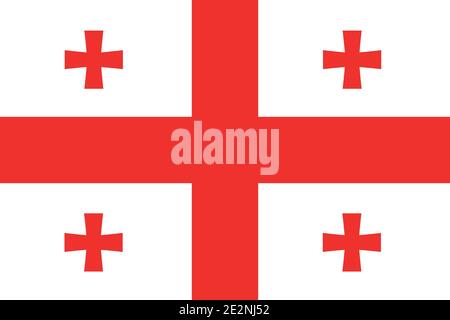 State flag of the country of Georgia. Stock Vector