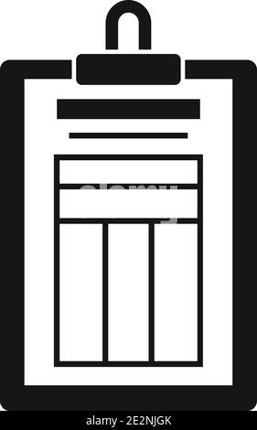 Estimator clipboard icon, simple style Stock Vector