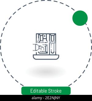 selector vector icon editable stroke outline icons for web and mobile Stock Vector