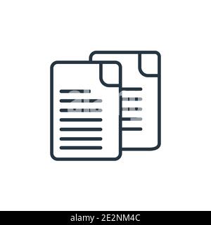 Folded written paper outline vector icon. Thin line black folded written paper icon, flat vector simple element illustration from editable education c Stock Vector