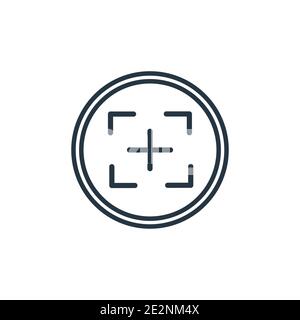 Camera screen outline vector icon. Thin line black camera screen icon, flat vector simple element illustration from editable electronic stuff fill con Stock Vector