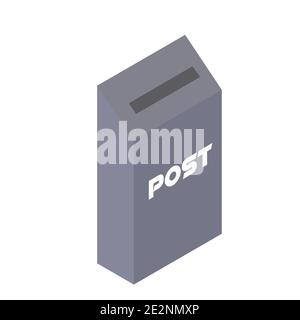Isometric post box vector illustration eps. 10 Stock Vector