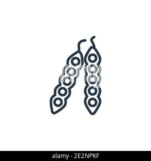 Soya outline vector icon. Thin line black soya icon, flat vector simple element illustration from editable food and restaurant concept isolated on whi Stock Vector