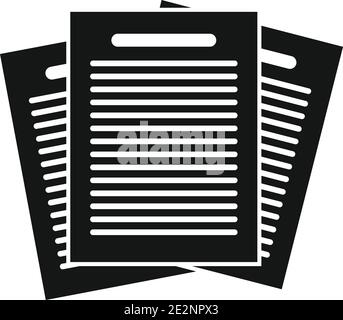 Estimator office papers icon, simple style Stock Vector