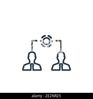 Sociology outline vector icon. Thin line black sociology icon, flat vector simple element illustration from editable e learning and education concept Stock Vector