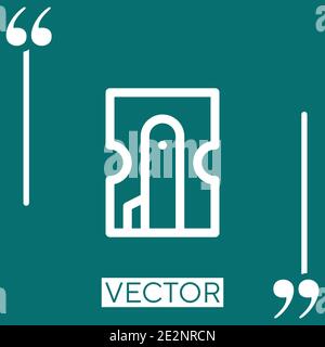 sharpener vector icon Linear icon. Editable stroked line Stock Vector