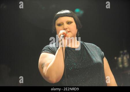 Beth Ditto and her band Gossip performing live at the Fleche d'Or concert hall in Paris, France on March 5, 2010. Photo by Mousse/ABACAPRESS.COM Stock Photo