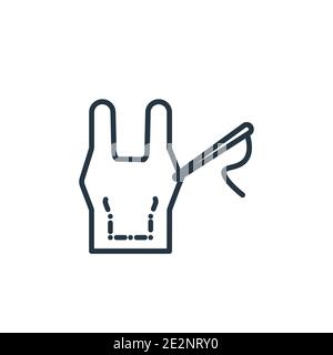 Clothing stitches outline vector icon. Thin line black clothing stitches icon, flat vector simple element illustration from editable fashion concept i Stock Vector