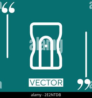sharpener vector icon Linear icon. Editable stroke line Stock Vector