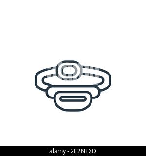 Belt pouch outline vector icon. Thin line black belt pouch icon, flat vector simple element illustration from editable fashion concept isolated on whi Stock Vector