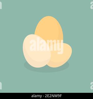 Egg icon in flat style. Eggs vector icon. Eps10 Stock Vector