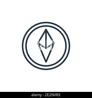 Altcoin outline vector icon. Thin line black altcoin icon, flat vector simple element illustration from editable cryptocurrency concept isolated on wh Stock Vector