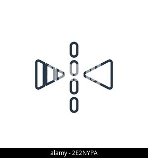 Reflect outline vector icon. Thin line black reflect icon, flat vector simple element illustration from editable creative pocess concept isolated stro Stock Vector