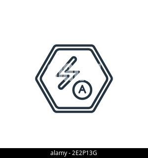 Auto flash outline vector icon. Thin line black auto flash icon, flat vector simple element illustration from editable electronic stuff fill concept i Stock Vector