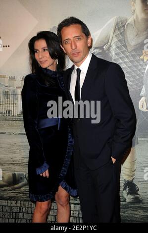 Gad Elmaleh and girlfriend Marie Drucker arriving for the premiere of 'La Rafle' held at the Gaumont Marignan theater in Paris, France on March 8, 2010. Photo by Nicolas Briquet/ABACAPRESS.COM Stock Photo