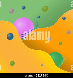 Abstract background with spheres Stock Vector