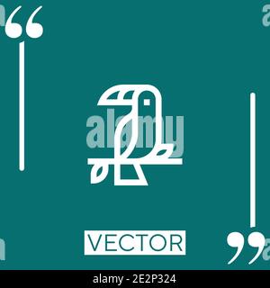 bird vector icon Linear icon. Editable stroked line Stock Vector