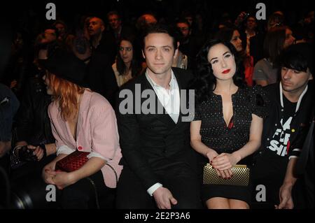 Dita Von Teese attends the Louis Vuitton Fall-Winter 2008-2009