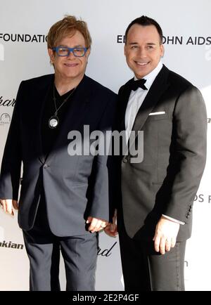 Sir Elton John and David Furnish arriving for 18th Annual Elton John AIDS Foundation Academy Awards Viewing Party held at Pacific Design Center in West Hollywood, CA, USA on March 07, 2010. Photo by Tony DiMaio/ABACAPRESS.COM (Pictured: Elton John, David Furnish) Stock Photo