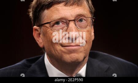 Bill Gates, founder of Microsoft Corp. and co-chairman of the Bill and Melinda Gates Foundation testifies during a hearing on 'Building on Success: New Directions in Global Health' in Washington, D.C., USA on March 10, 2010. Gates urged US lawmakers to spend more on global health than President Barack Obama proposed in his 2011 budget. Photo by Olivier Douliery/ABACAPRESS.COM Stock Photo