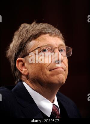 Bill Gates, founder of Microsoft Corp. and co-chairman of the Bill and Melinda Gates Foundation testifies during a hearing on 'Building on Success: New Directions in Global Health' in Washington, D.C., USA on March 10, 2010. Gates urged US lawmakers to spend more on global health than President Barack Obama proposed in his 2011 budget. Photo by Olivier Douliery/ABACAPRESS.COM Stock Photo