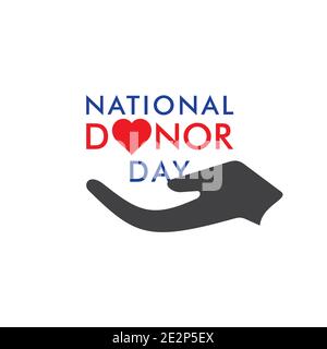 vector illustration of national donor day design concept Stock Vector