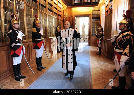 Didier Migaud, newly-appointed president of the Court of Accounts ( Cour des Comptes) is pictured during a ceremony of his inauguration in Paris, France on March 11, 2010. Photo by Jacques Witt/Pool/ABACAPRESS.COM Stock Photo