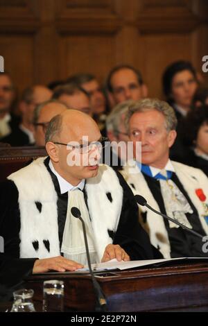 Didier Migaud, newly-appointed president of the Court of Accounts ( Cour des Comptes) is pictured during a ceremony of his inauguration in Paris, France on March 11, 2010. Photo by Jacques Witt/Pool/ABACAPRESS.COM Stock Photo