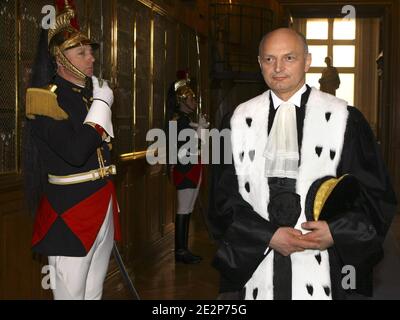 Didier Migaud, newly-appointed president of the Court of Accounts ( Cour des Comptes) is pictured during a ceremony of his inauguration in Paris, France on March 11, 2010. Photo by Jacques Brinon/Pool/ABACAPRESS.COM Stock Photo