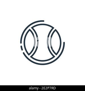 Sports ball outline vector icon. Thin line black sports ball icon, flat vector simple element illustration from editable entertainment concept isolate Stock Vector