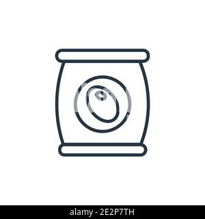 Pack outline vector icon. Thin line black pack icon, flat vector simple element illustration from editable food concept isolated stroke on white backg Stock Vector