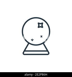 Magic board games outline vector icon. Thin line black magic board games icon, flat vector simple element illustration from editable entertainment con Stock Vector