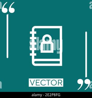 adress book Linear icon. Editable stroke line Stock Vector