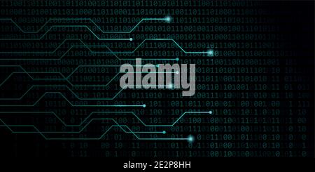 digital network power with binary code background vector illustration EPS10 Stock Vector