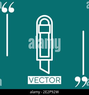 paper cutting device outline vector icon Linear icon. Editable stroke line Stock Vector