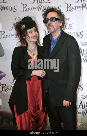 US director Tim Burton and his wife Helena Bonham Carter attending