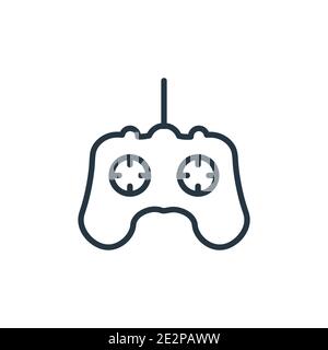 Game controller outline vector icon. Thin line black game controller icon, flat vector simple element illustration from editable entertainment concept Stock Vector