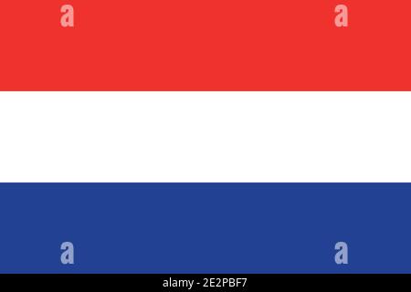 National flag of the country of the Netherlands. Stock Vector