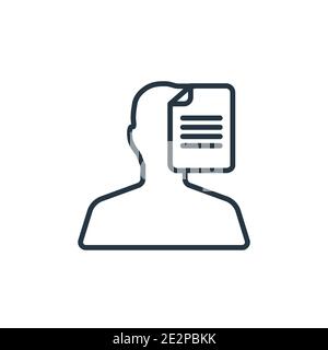 Self-learning outline vector icon. Thin line black self-learning icon, flat vector simple element illustration from editable e learning and education Stock Vector