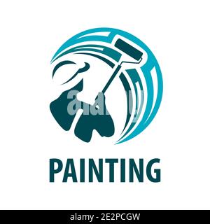 Vector logo of a painter, paint Stock Vector