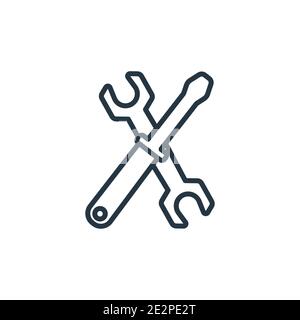Improvement outline vector icon. Thin line black improvement icon, flat vector simple element illustration from editable construction and tools concep Stock Vector